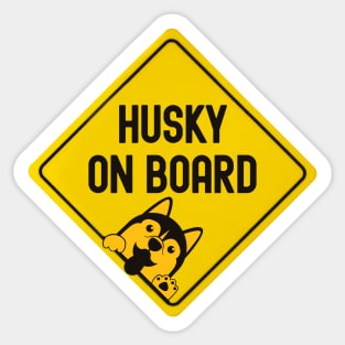 Dog On Board Husky Bumper Sticker